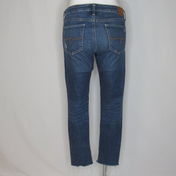 Lucky Brand LOLITA SKINNY Blue Raw Hem Distressed Jeans Women's 6 28 - Picture 4 of 9